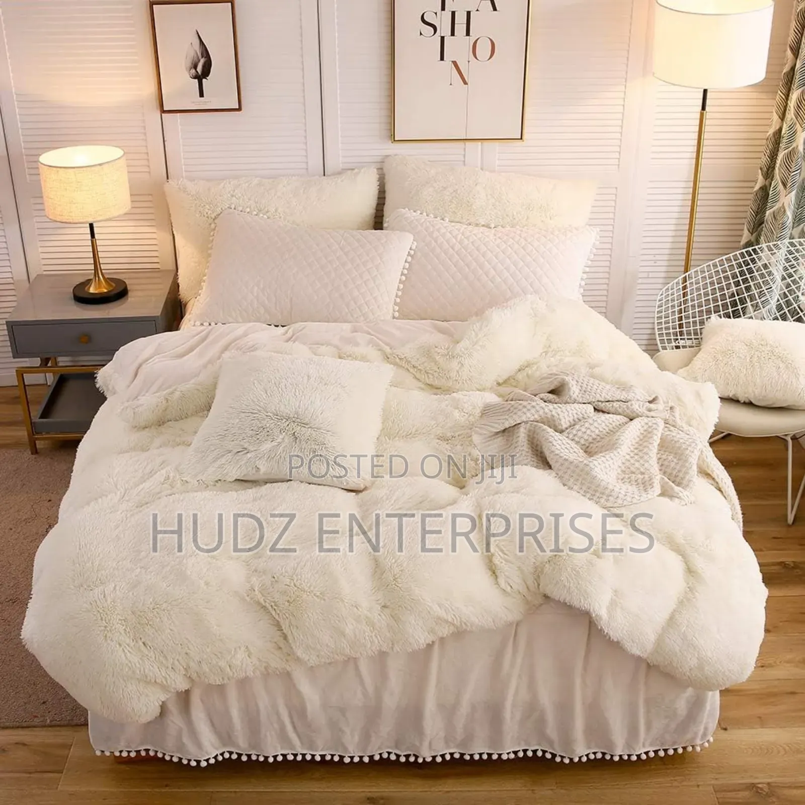 6pc Fluffy Duvet 6x6 Off White