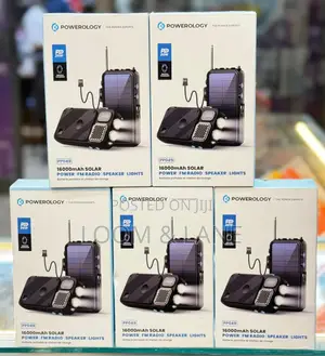 Powerology 16000mah Solar Power/Fm Radio/Speaker /Lights