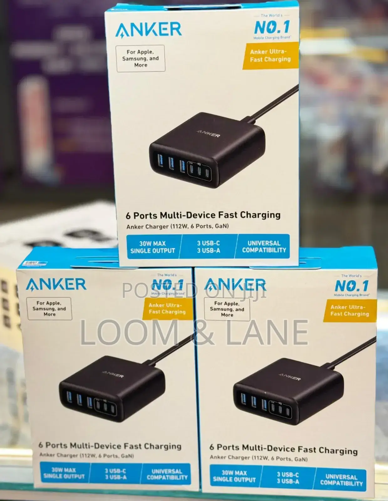 Anker 6 Ports Multi-Device Fast Charging Gan 112W