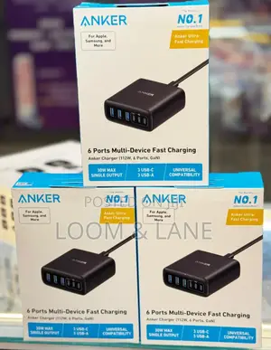 Anker 6 Ports Multi-Device Fast Charging Gan 112W