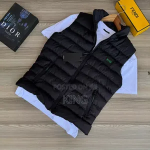 Black Boss Jacket. Down Vest