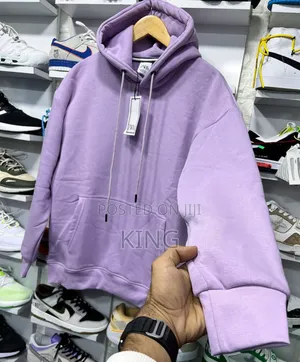 Purple Hoodie. Plain Colour Jumper