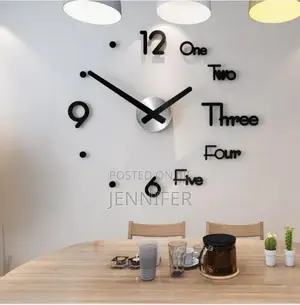 Large Diy Wall Clock Frameless 3d Mirror Wall Clock.