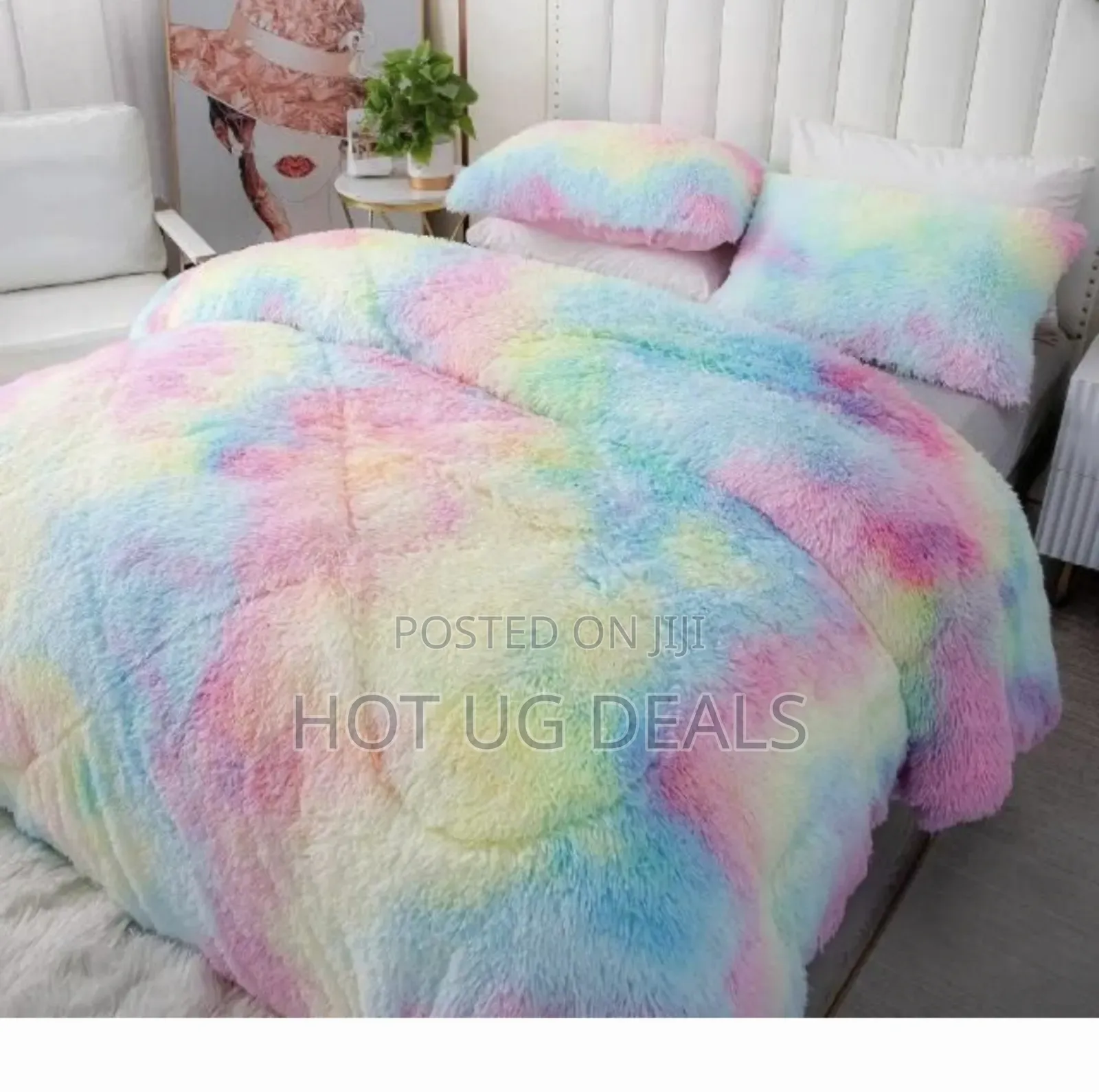 6*6 6pc Fluffy DUVET 1 Duvet ,2 Pillowcases,2 Cushion Covers