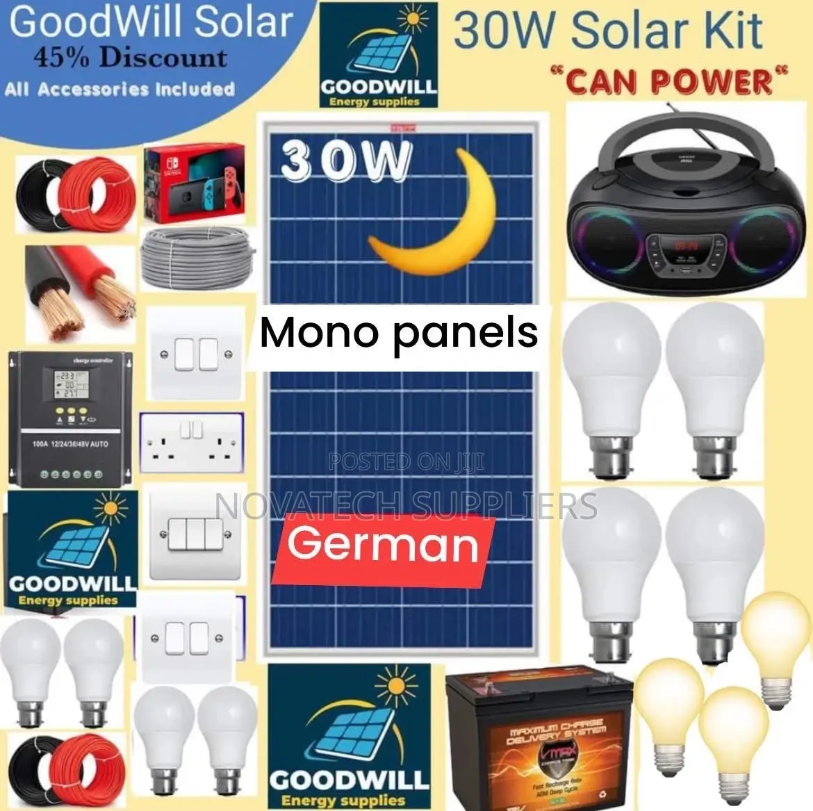 30W Solar Energy System Full Kit