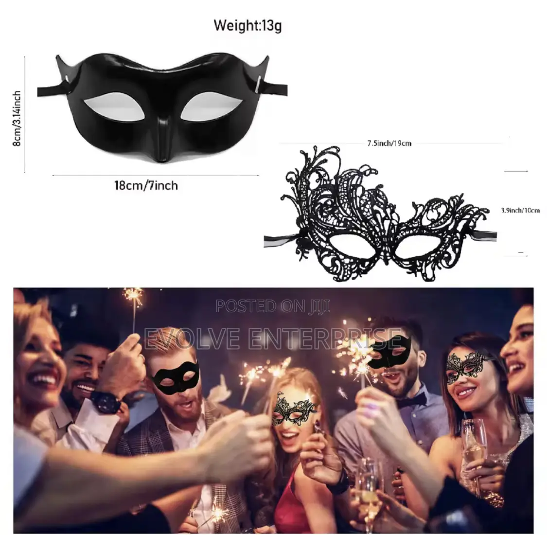 Halloween Masquerade Half Face Ball Party Mask