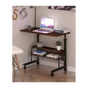 Adjustable Laptop Table With Shelves and Wheels