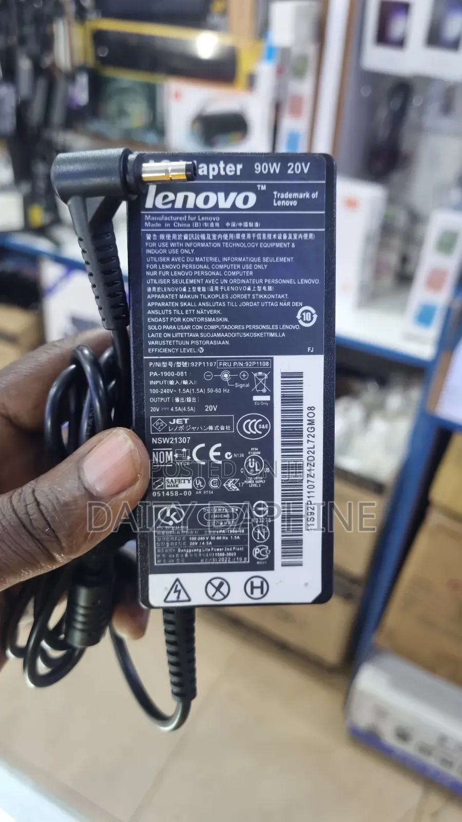 90W Lenovo Laptop Adapter/Lenovo Small Pin Laptop Adapter
