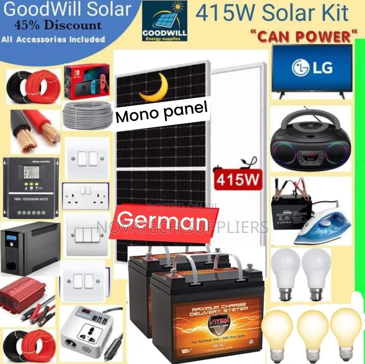415W Solar System Full Kit /German Technology