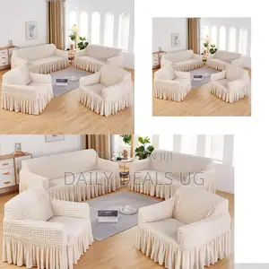 Double Cream Sofa Cover Set