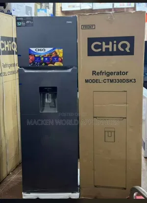 Chiq 330-Litre Fridge CTM330DBIK3; Water Dispenser.