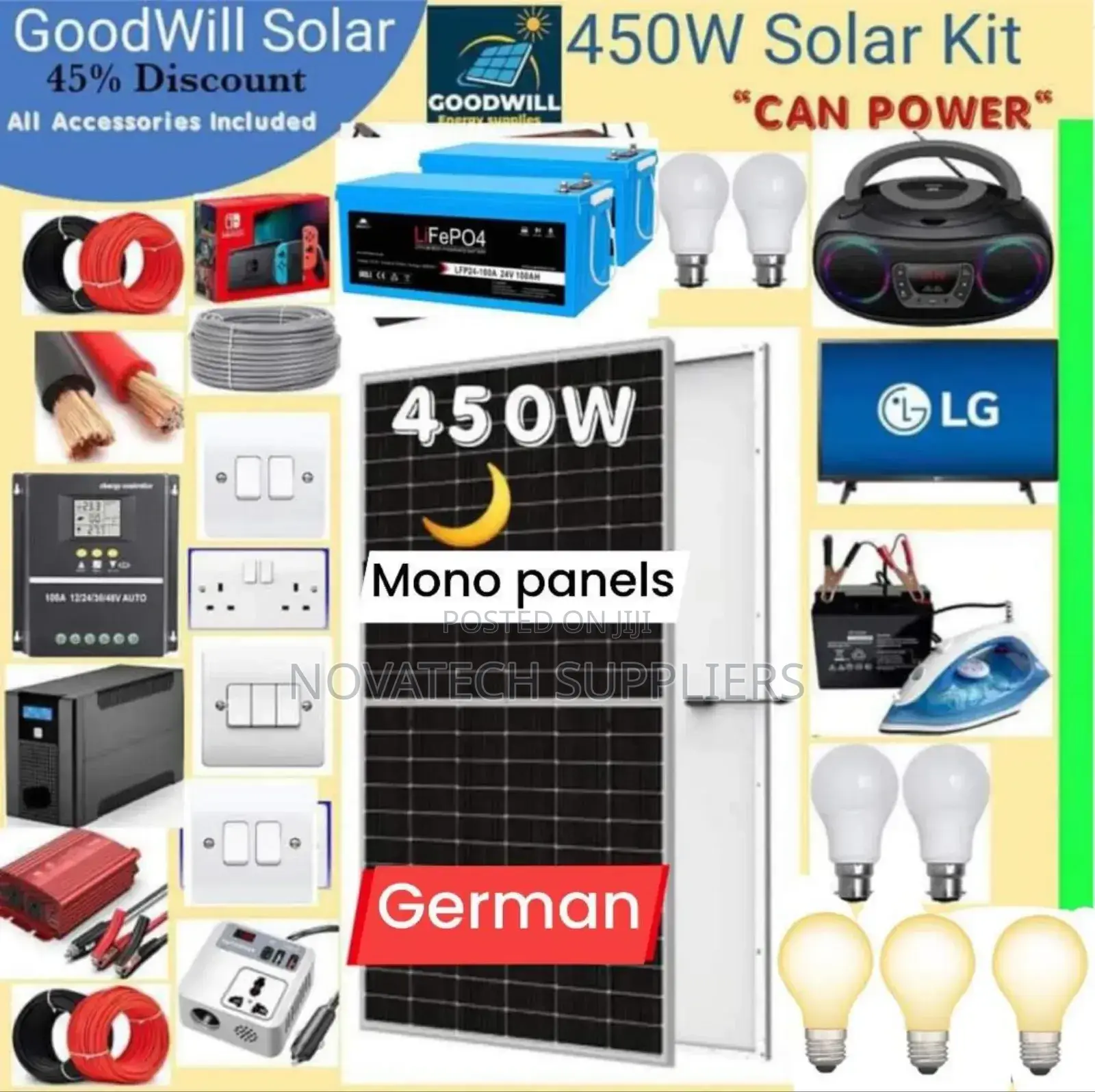 450W Solar Energy Complete System