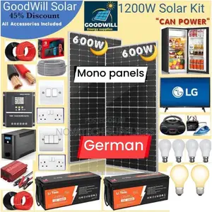 1200W Solar Energy System Full Kit/ Mono Panels
