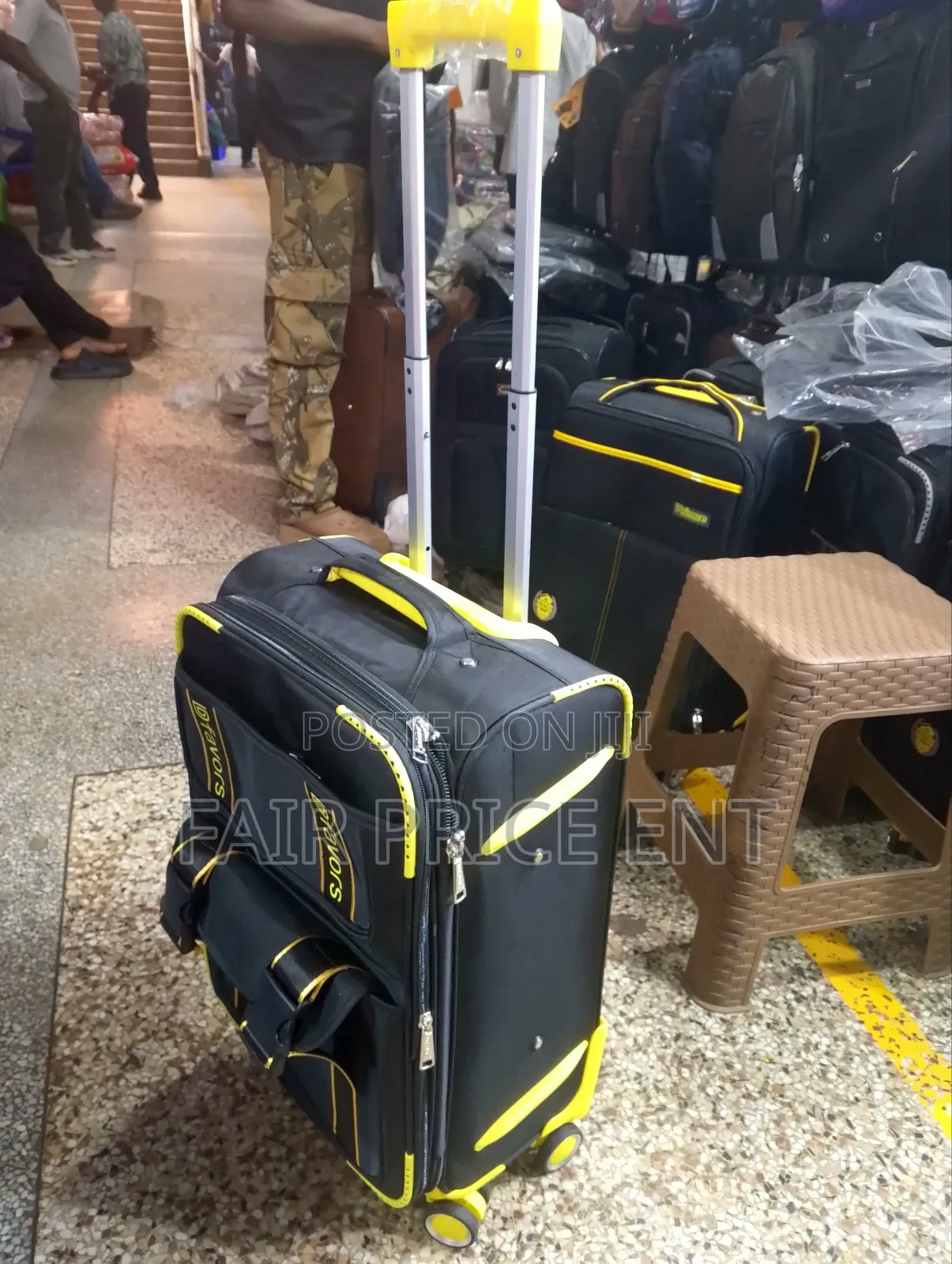 Original Cloth Travelling Suitcase. Small. ( Black)