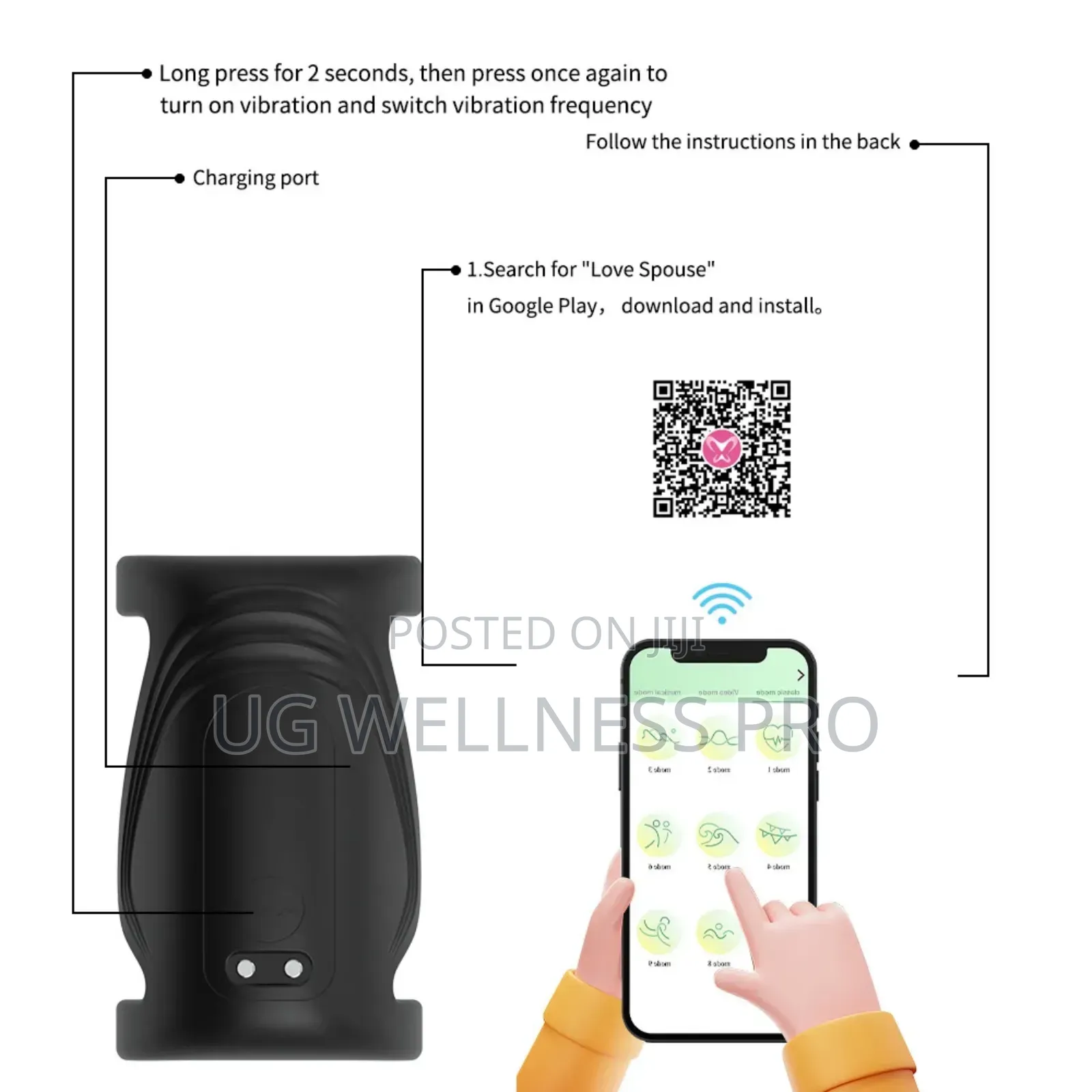 Wearable Sleeve Vibrating Cock Ring With Remote App Control