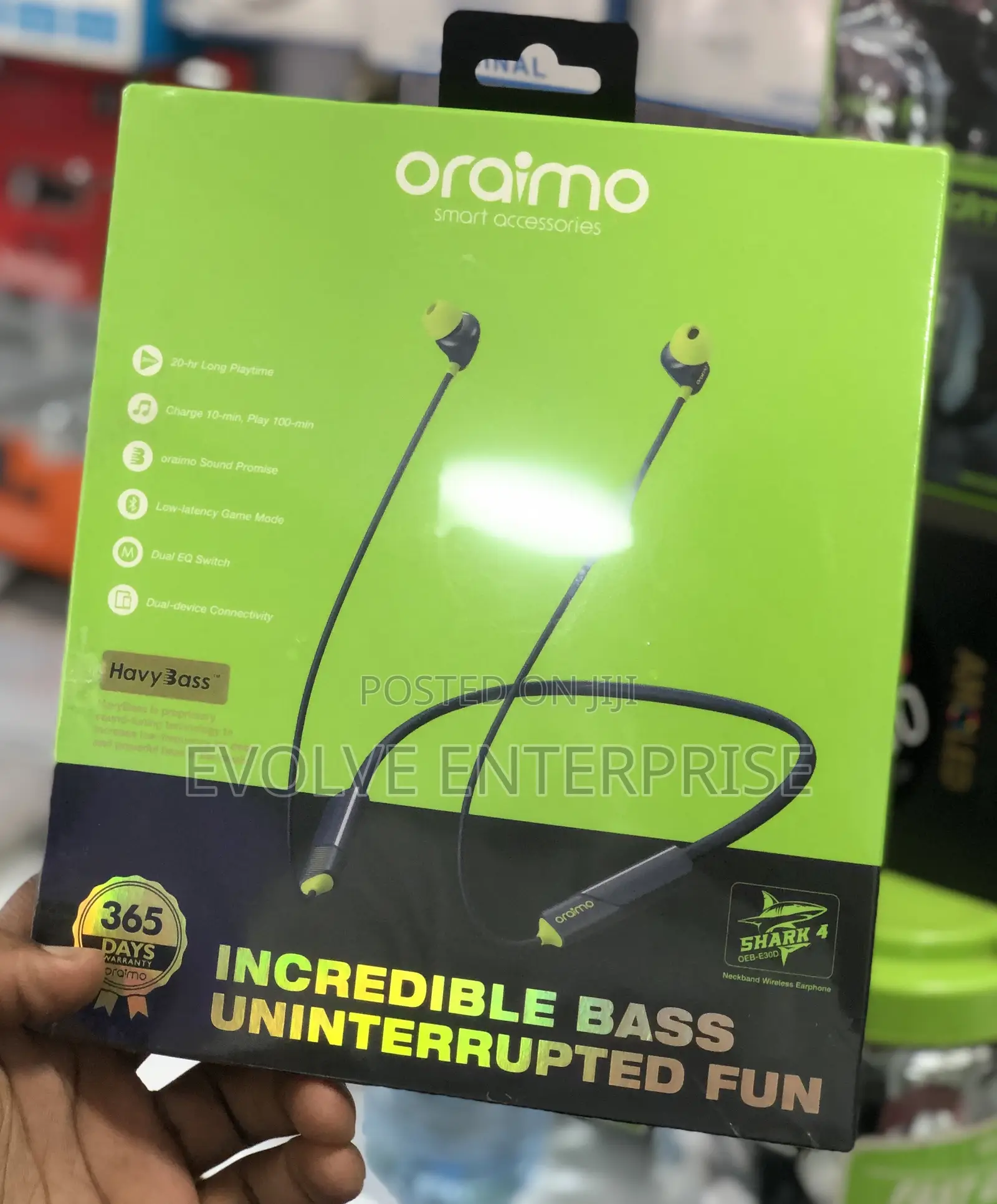 Oraimo Neckband Wireless Earphone Shark 4