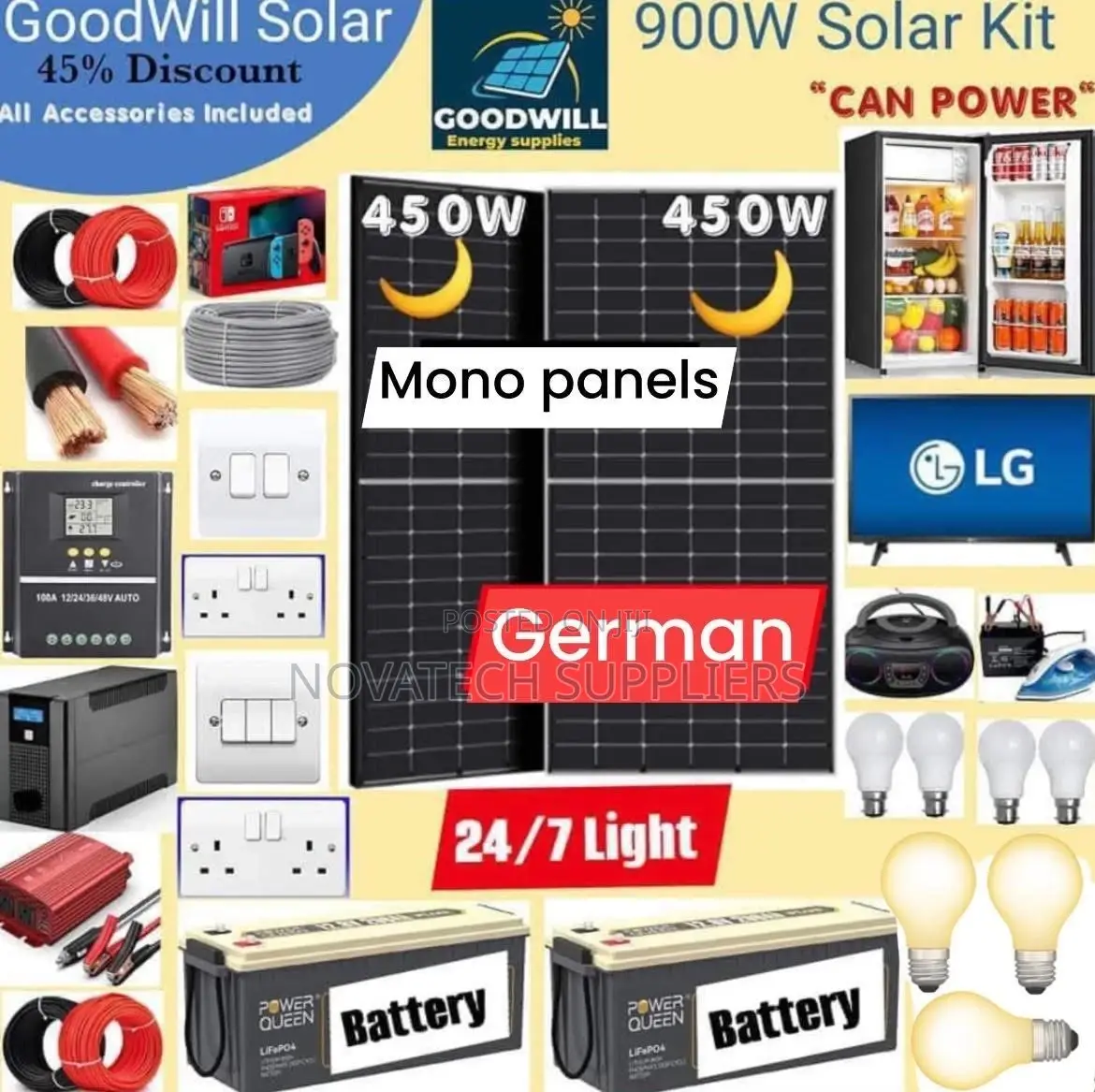 900W Solar System Full Kit / Sunshine Solar
