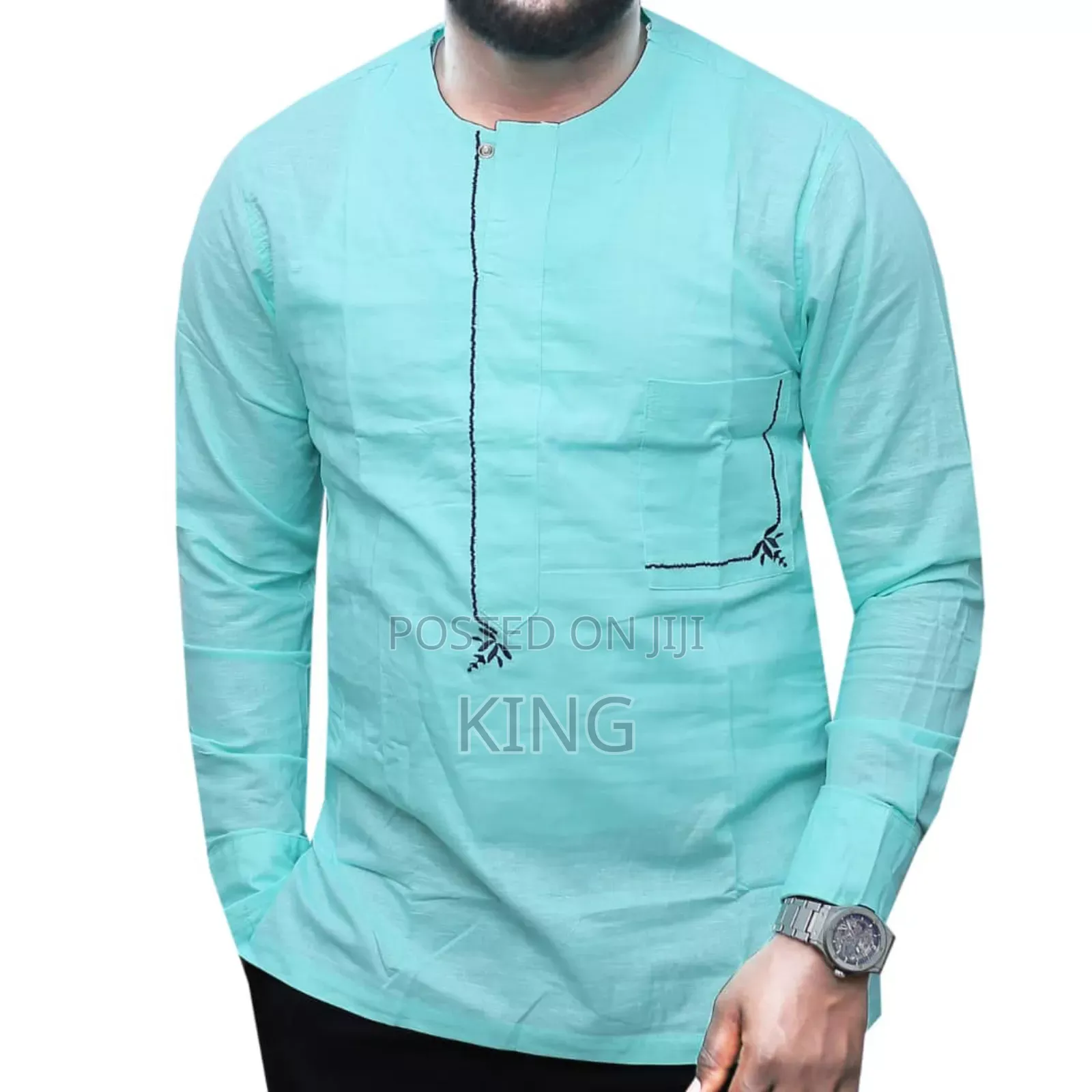 Main Kitengi Linen African Shirt