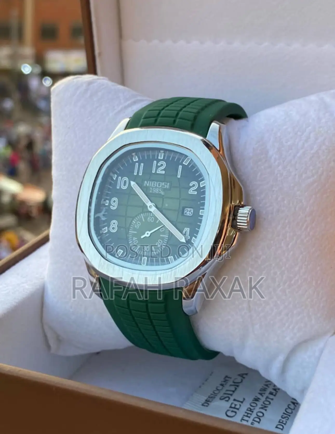 Original Army Green Rubber NIBOSI Casual Watch