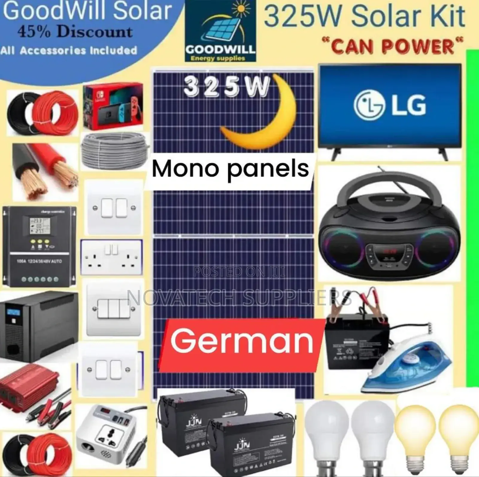325W Solar System Full Kit / Original Solar