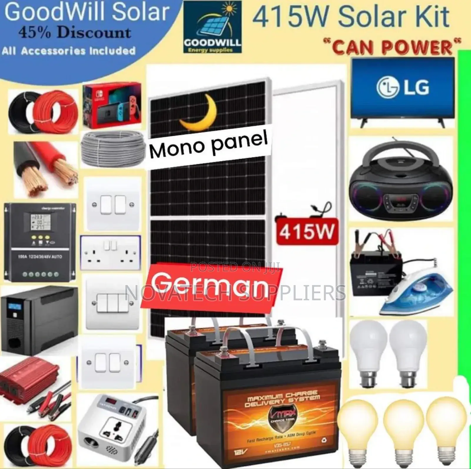 415W Solar System Full Kit / Original Solar.