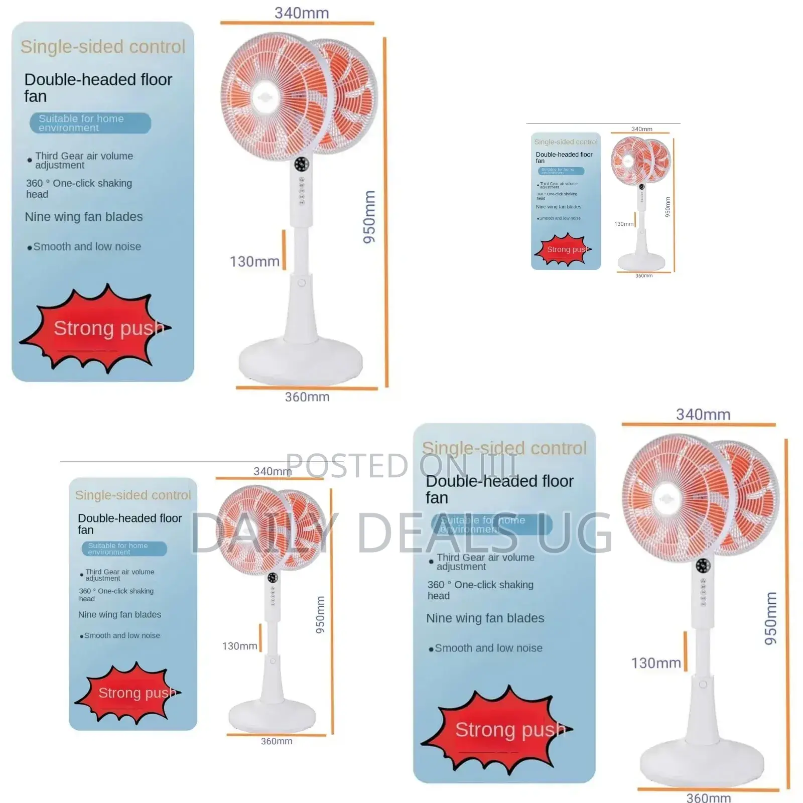 Floor Double Electric Fan