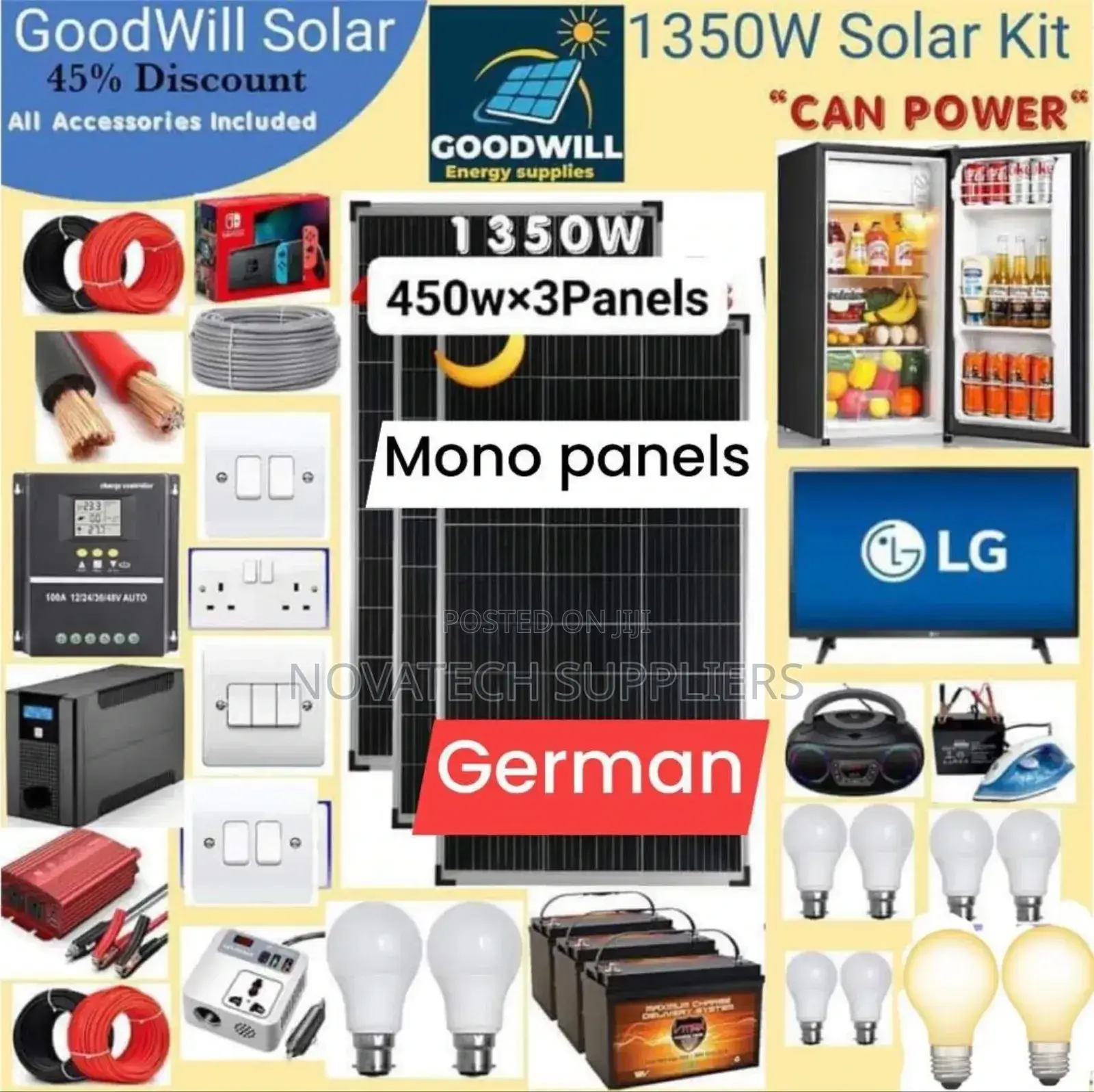 1350W Solar System Full Kit / Original Solar.