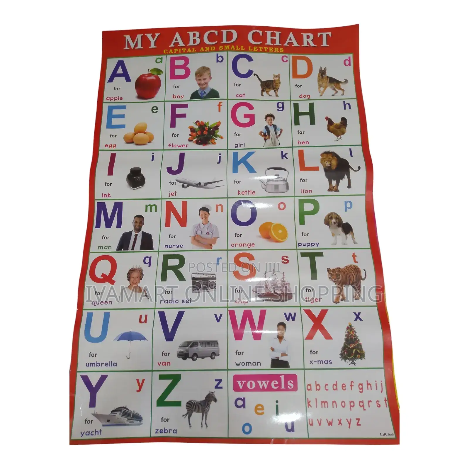 Alphabet Numbers Kids' Charts - Polythene Waterproof Chart