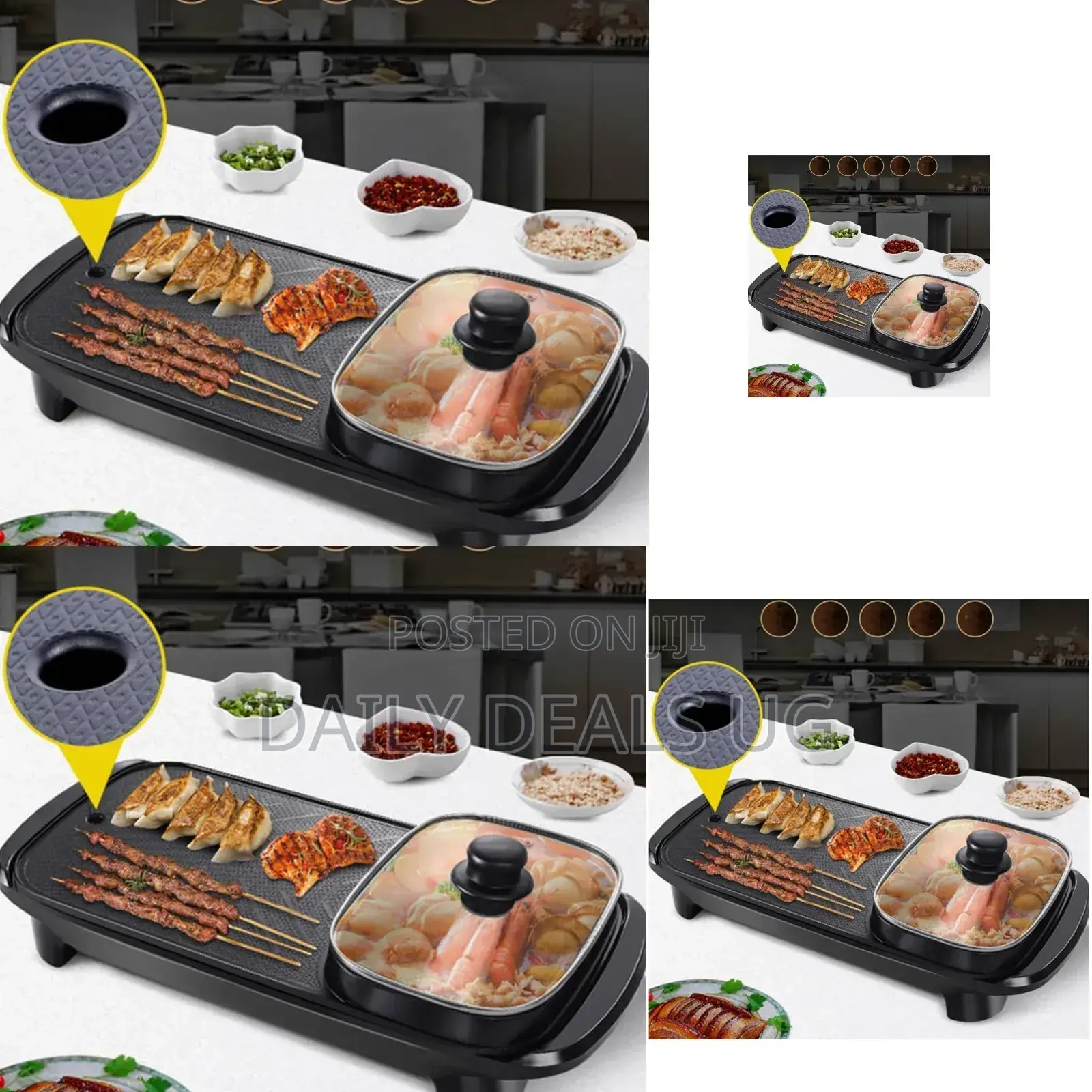 Electric Double BBQ Grill With Hot Plate