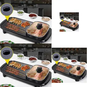 Electric Double BBQ Grill With Hot Plate