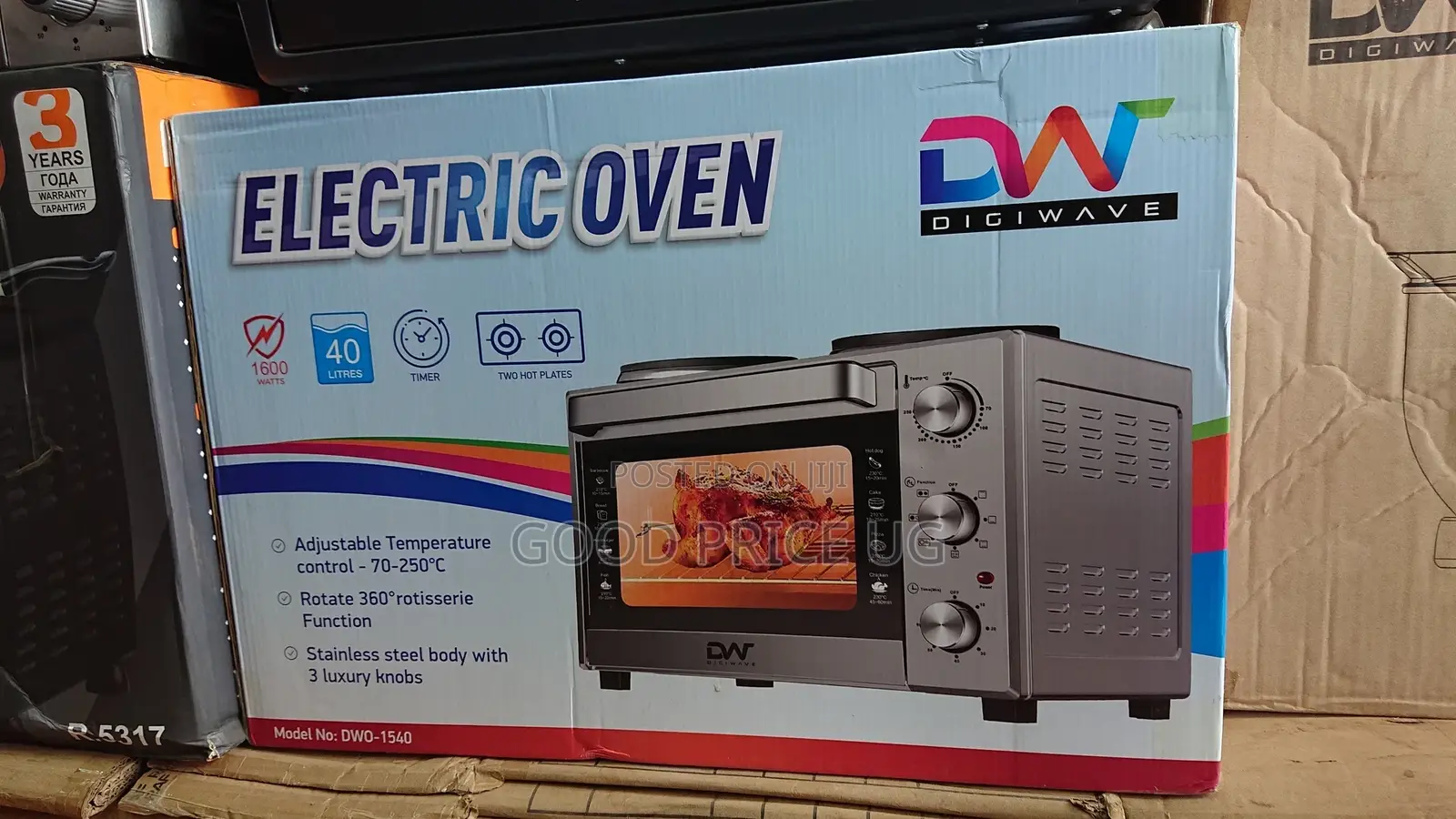 40L DW Electric Oven With Hotplate