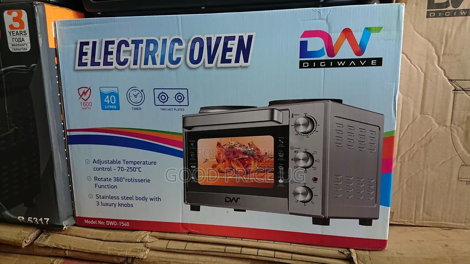 40L DW Electric Oven With Hotplate