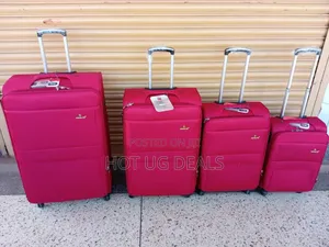 4pcs Gemulin Strong Fabric Cloth Travel Suitcases - Maroon