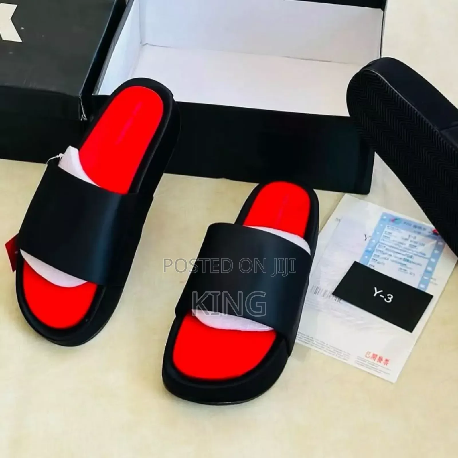 Red Bottom Yamamoto Adidas Y3 Slides