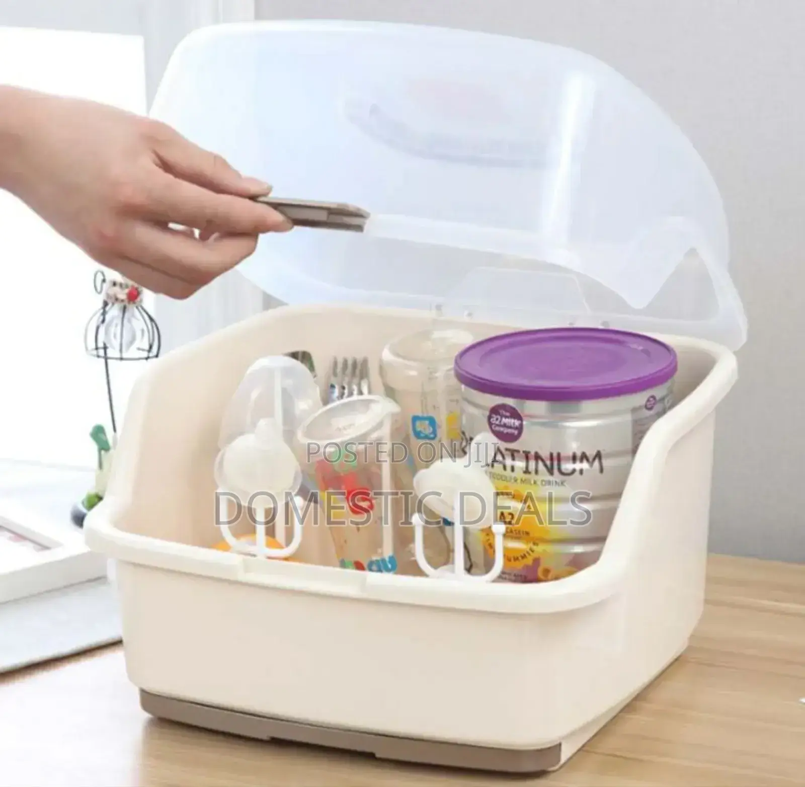 Portable Baby Bottle Anti Dust Storage Rack