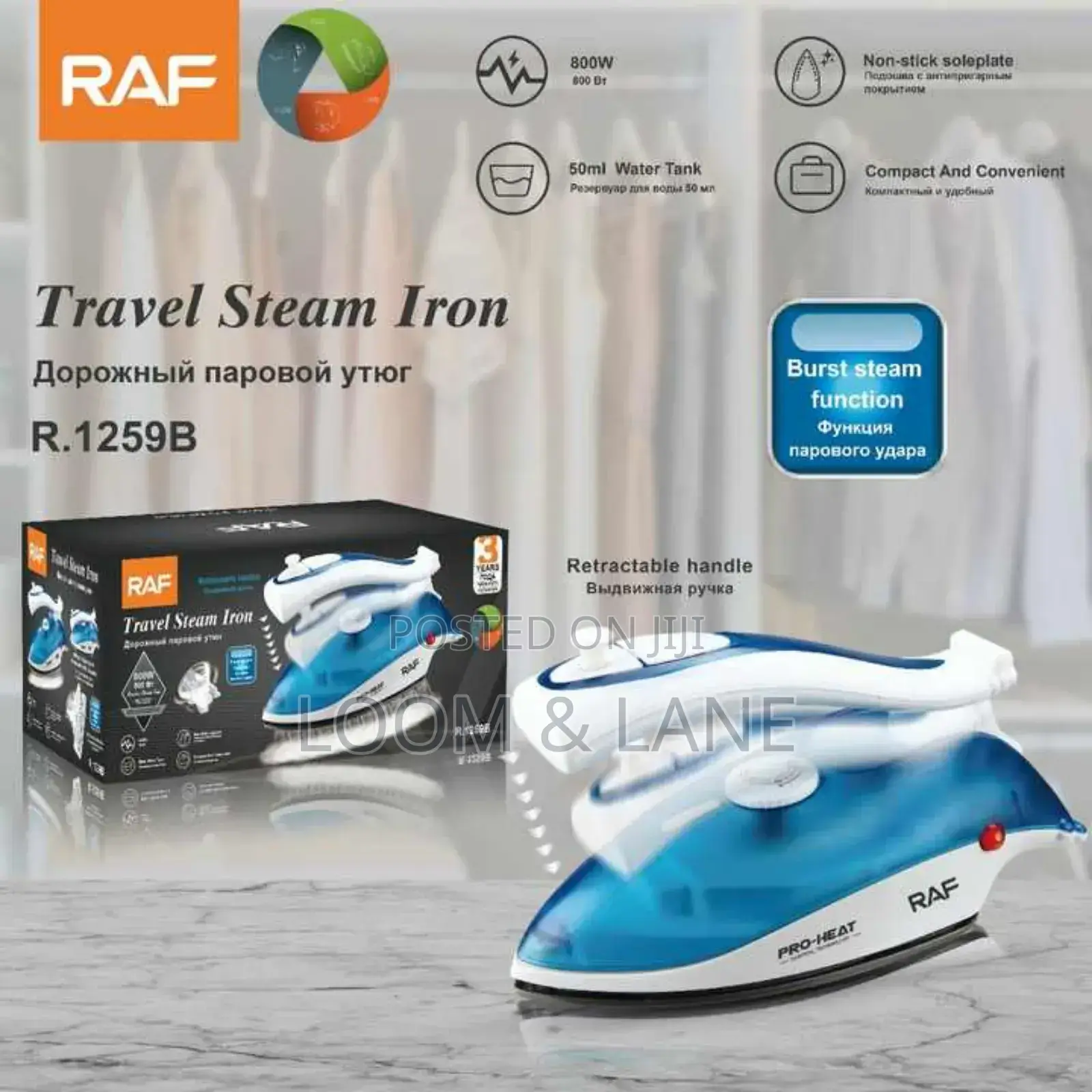 Raf Travel Steam Iron
