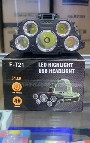5LED Headlight Rechargeable Light Climbing Camping Light