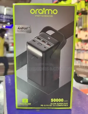 Oraimo Power Bank 50000mah Digital Display, 5A Fast Charging