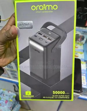 Oraimo Power Bank 50000mah Digital Display, 5A Fast Charging