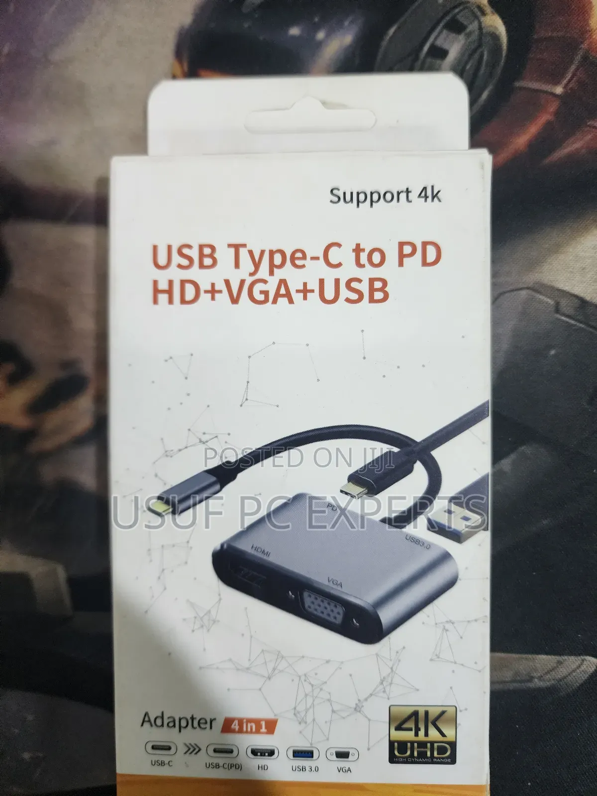 Usb-C Hub 4 in 1 Usb C Vga Hdmi Adaptor