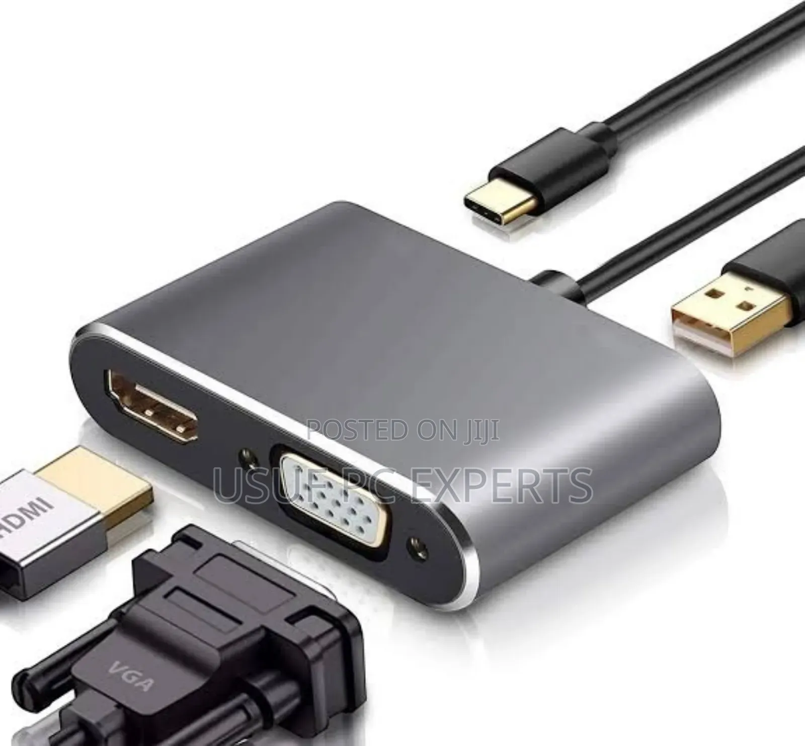 Usb-C Hub 4 in 1 Usb C Vga Hdmi Adaptor