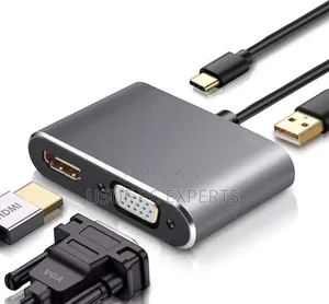 Usb-C Hub 4 in 1 Usb C Vga Hdmi Adaptor