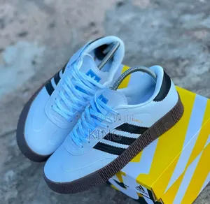 Black Stripe Adidas Samba Rose White