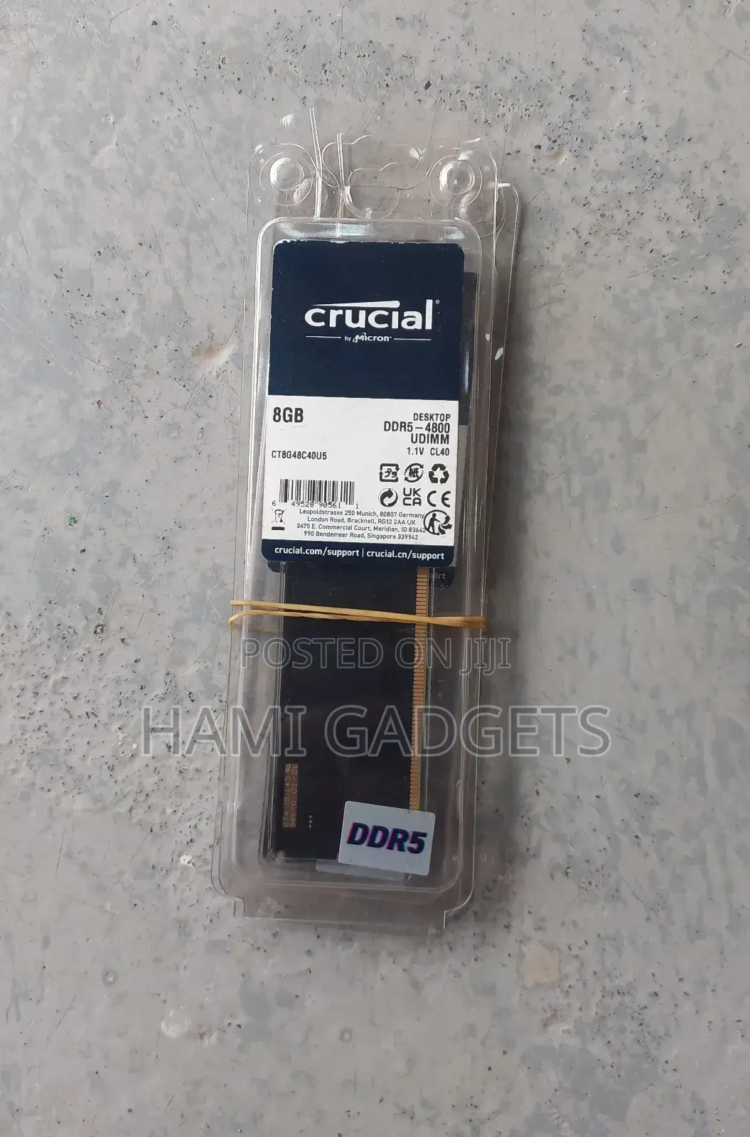Ram Crucial 8gb Ddr5desktop (4800)