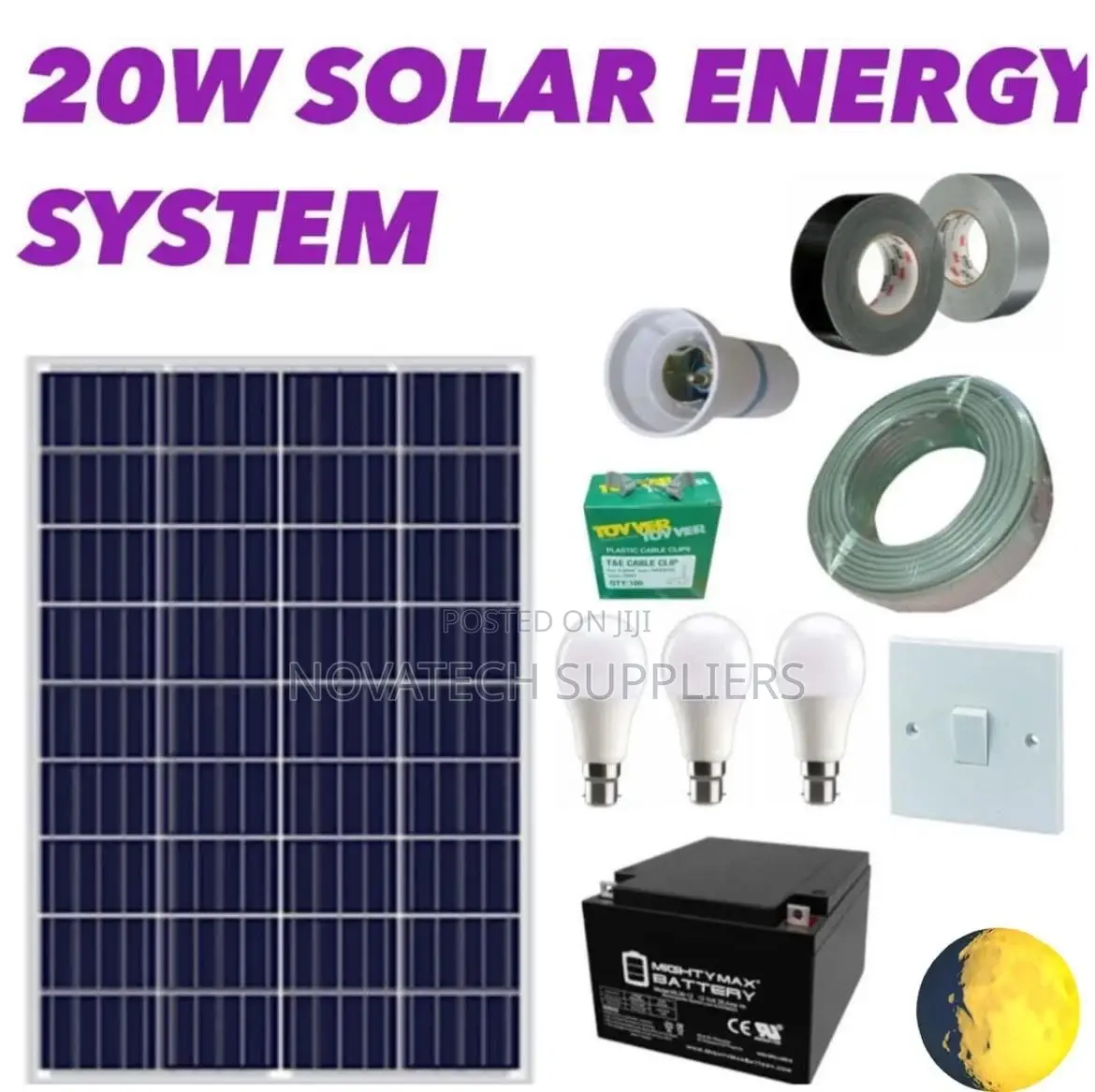 20W Solar Energy System Kit Dam