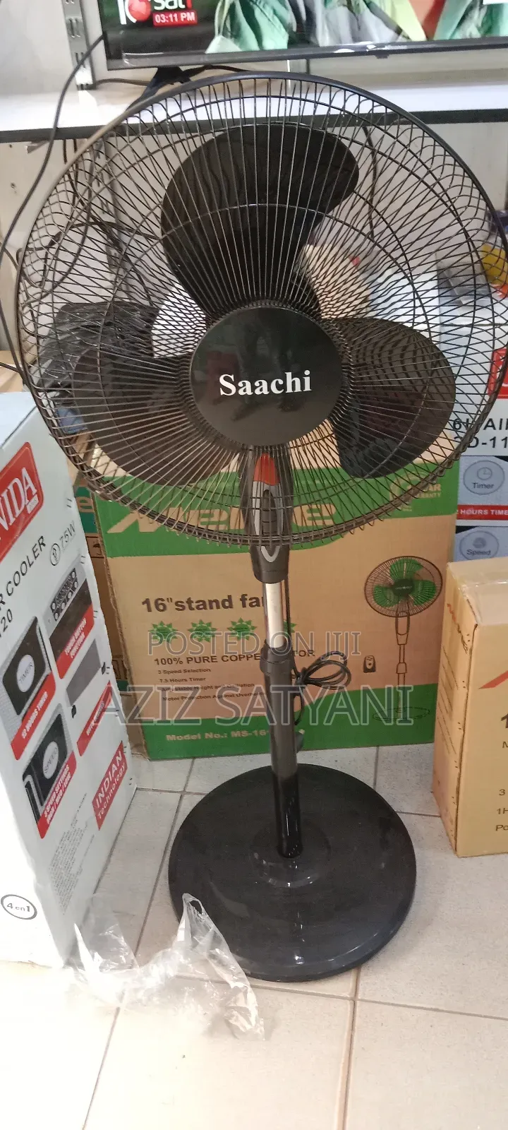 High Quality Perfomance 16 Inch Stand Fan-black