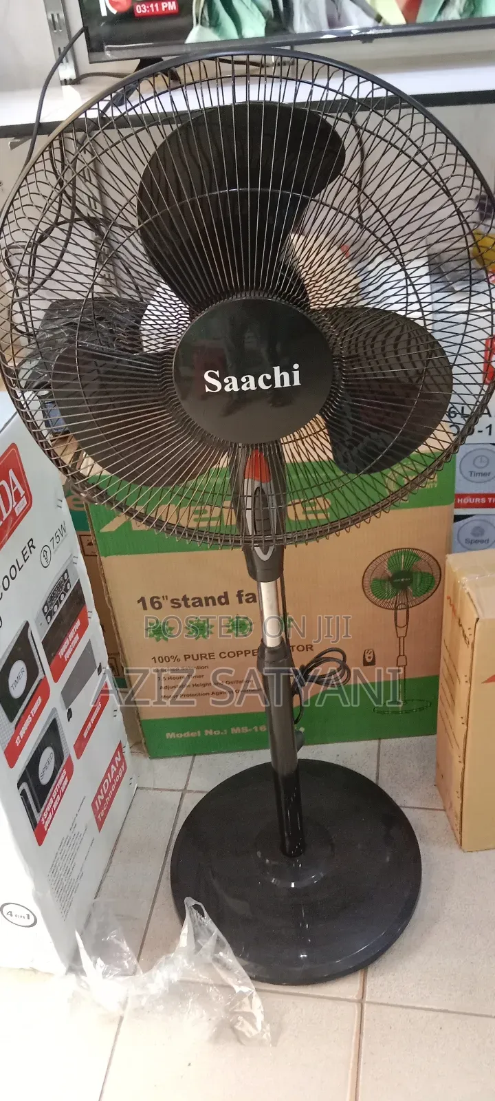 High Quality Perfomance 16 Inch Stand Fan-black