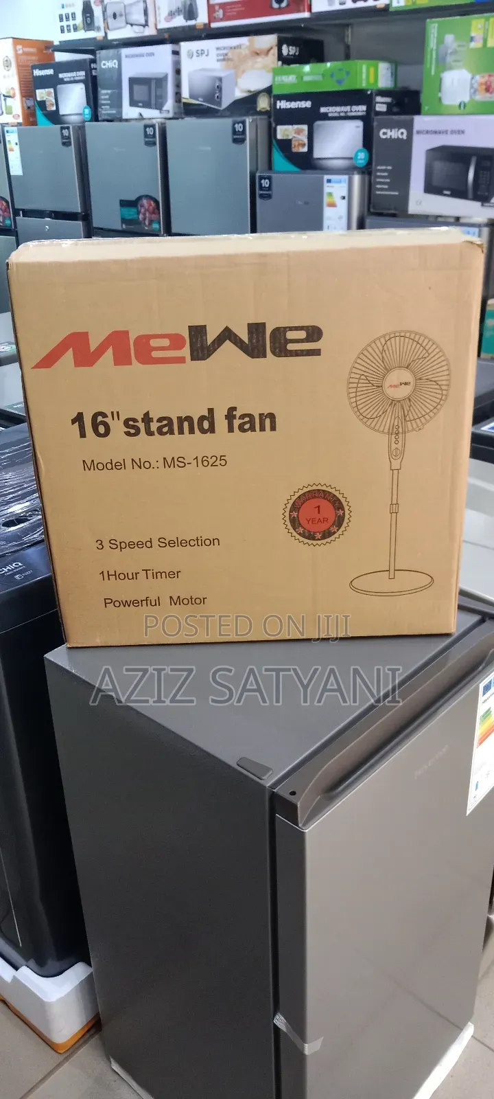 High Quality Perfomance 16 Inch Stand Fan-black