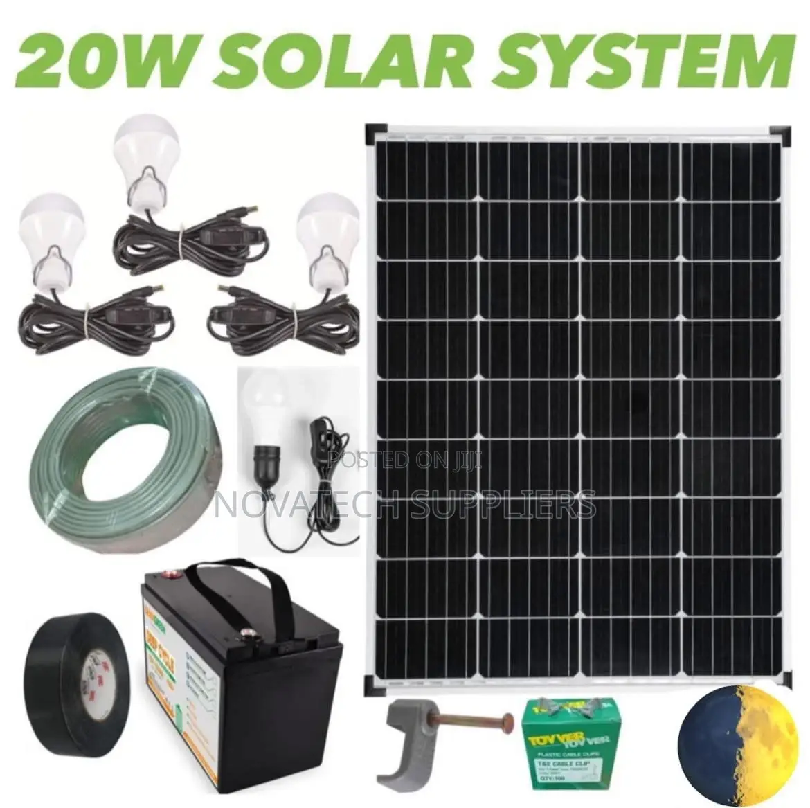 20W Solar System Full Kit / Perek