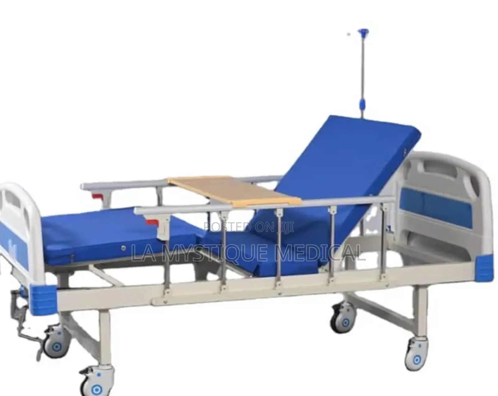 Double Crank ABS Hospital Bed With a Mattress
